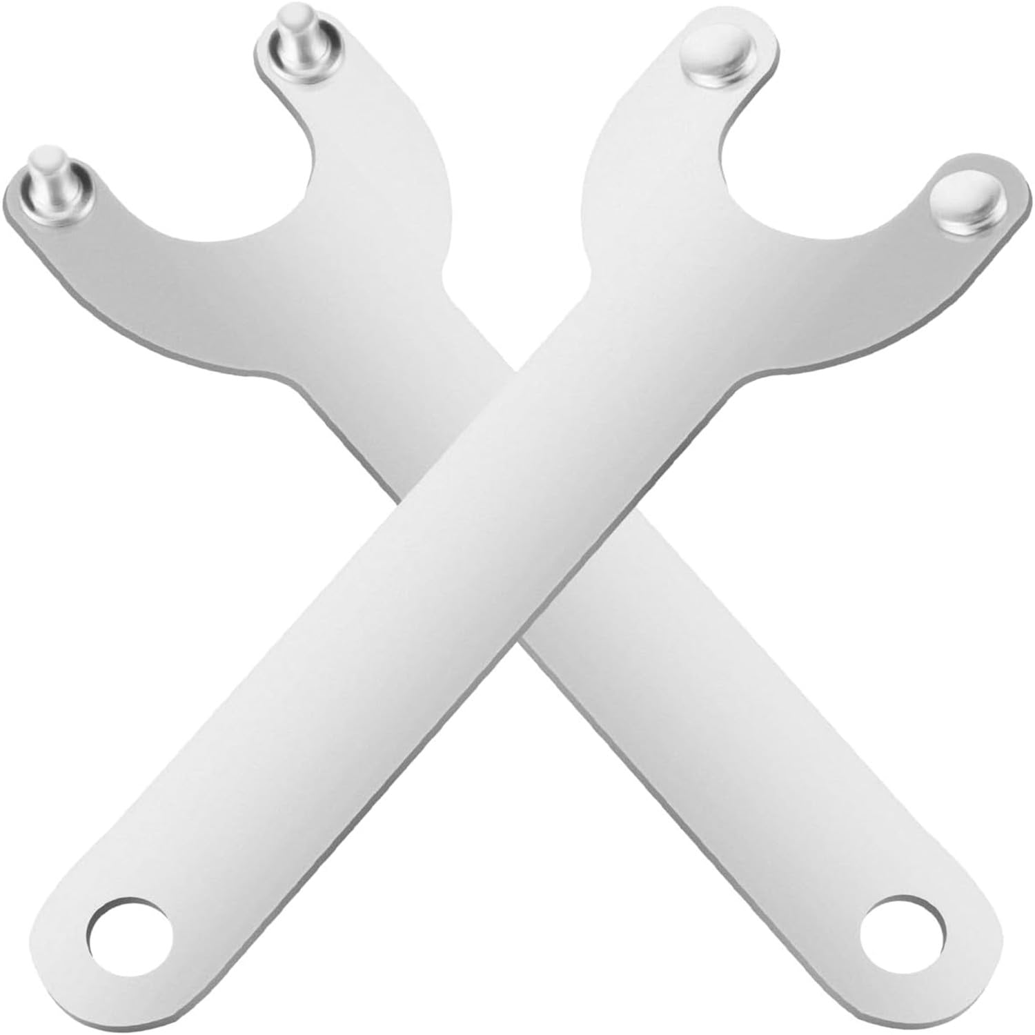 Zheigaoxea Silver 2 Pcs Angle Grinder Wrench Replacement For 5/8"-11 Threaded Angle Grinders, Compatible With Dewalt Milwaukee Makita 193465-4 Metabo Bosch 4.5" 5" Grinder Replace Tool Parts（Silver）