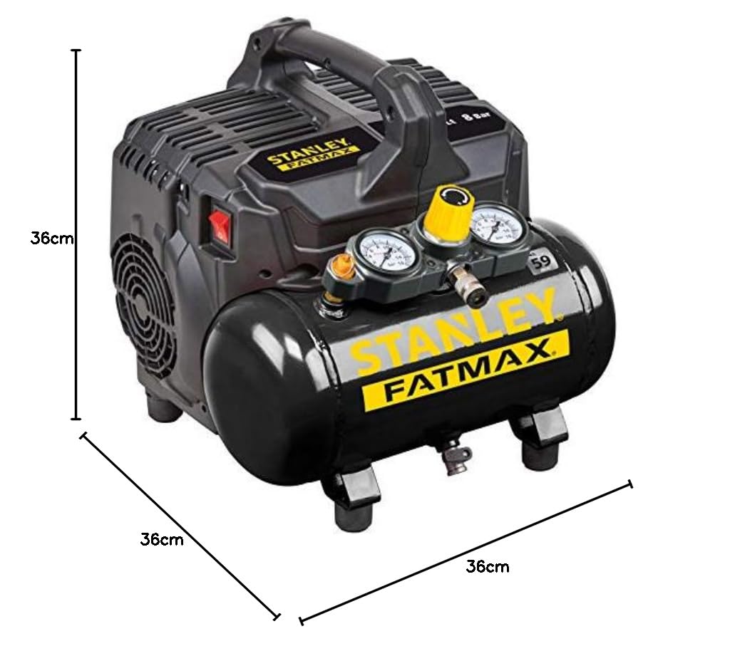 STANLEY FATMAX Kompressor Silent Air DST 101/8/6SI, 8bar, 6l Tank, 105l/min, 1PS, 59 db