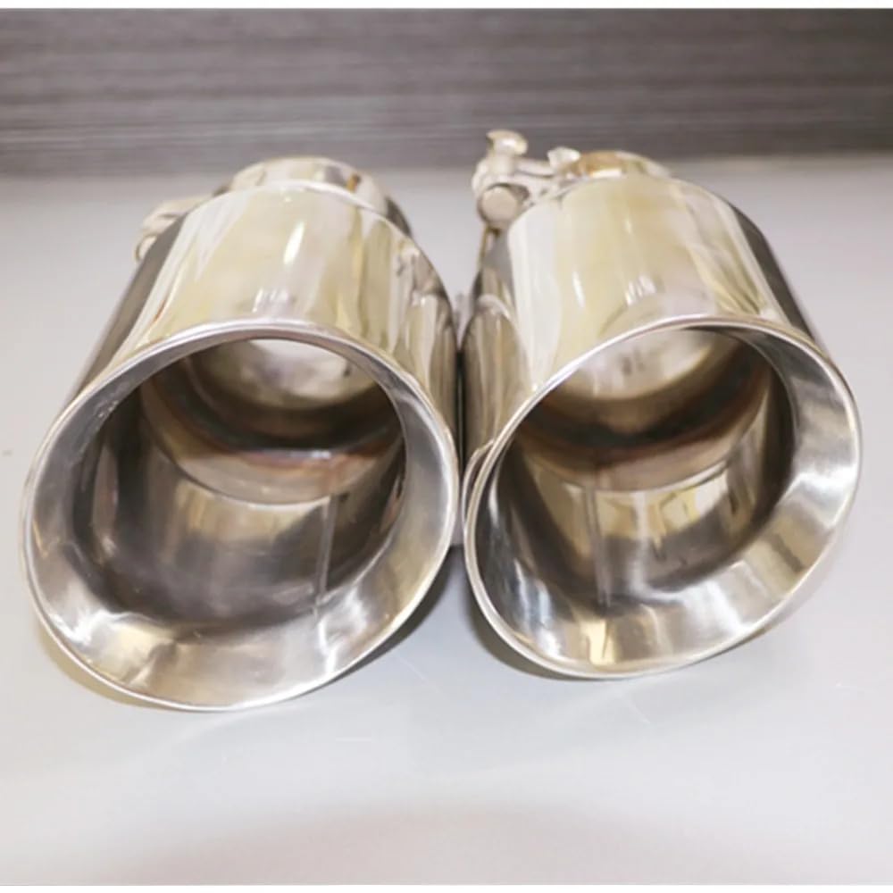 Rura wydechowa samochodu 1 sztuka 304 stal nierdzewna uniwersalna końcówka układu wydechowego + wydechu samochodowego(63MM IN 89MM OUT)