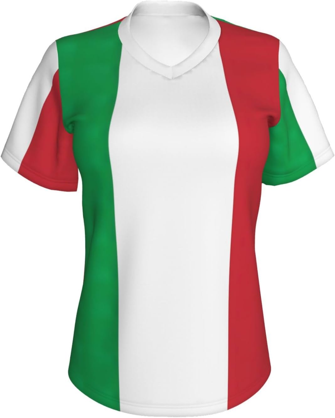 Womens Italy Flag Print Short Sleeve V Neck T-Shirts Casual Breathable Tee Basic Summer Tops 2026