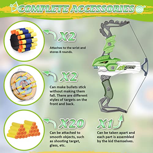 Britik Bow And Arrow For Kids Toys - Archery Set With 20 Suction Cup Arrows, Gifts For Boys Girls Toddler Age 4 5 6 7 8 Year Old #TOP3