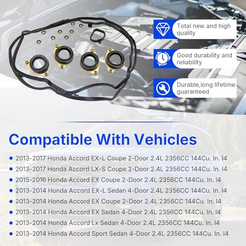 Image of 12030-5A2-A01 120305A2A01 Valve Cover Gasket Set for 2013-2017 Honda Accord K24 EX EXL 2.4L