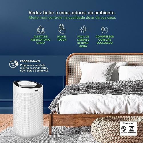 Desumidificador de Ar Eos 12l com Compressor Antimofo Permanente Edu02c 220v