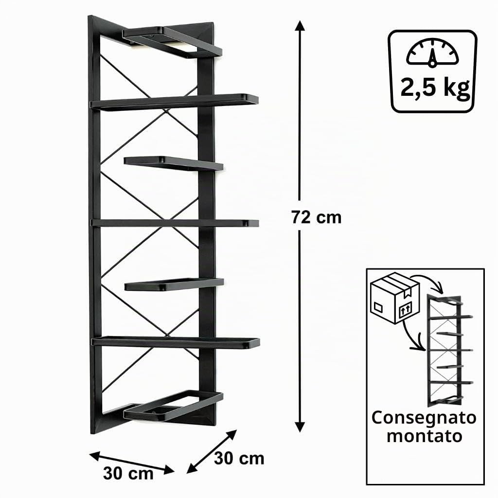 DanDiBo 96292 - Scaffale angolare da parete, 70 cm, 96292