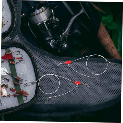 Líder de pesca con acero inoxidable y nylon miniatura 5
