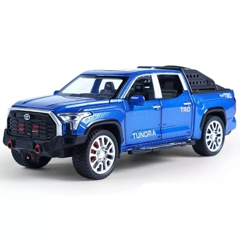 Image of 1:32 Toyota Tundra Alloy Pickup Off-Road Diecast Metal Pull Back Car with 6 Openable Doors with Sound and Light Toy Decoration car Best Gift Toys for Kids 【Color As Per Stock】
