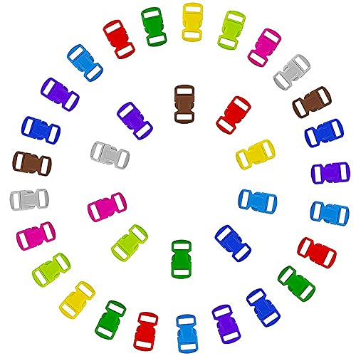 LLMZ Fibbia per Zaino Mini Fibbie di Rilascio di Plastica Clip 100 PCS Tri-Glide Cursore della Tessitura Mini Fibbie Regolabili Laterali per bracciali Paracord, Collare per Cani,Accessori per Zaini Cover