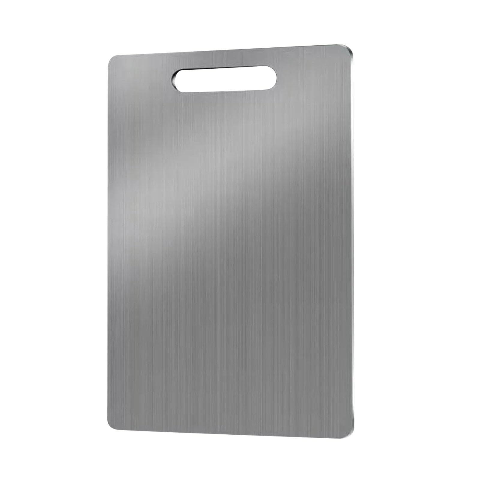 Stainless Steel Cutting Board for Kitchen, Chopping Board Double Sided, Stainless Steel 304 Chopping Board With Hanging Hole for Meat, Fruit, Vegetables, Baby Food, Dishwasher Safe (S)
