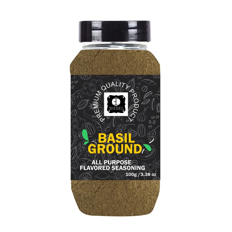 EDZZEL Premium Quality Indian Organic Basil, Ground Plant Based, Vegan, Gluten Free-100 GRAM Box (Set Of 3)