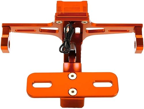 Miniatura 2 de Soporte universal para placa trasera de motocicleta con luz LED, soporte eliminador de guardabarros ajustable para Yamaha para Kawasaki para Ducati