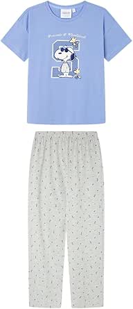 Pijama Capri soft touch gris Snoppy | Ropa de dormir de mujer y