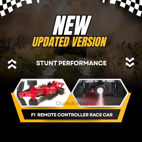 Image of F1 Remote Controller Race Cars for 6-12 Years Old Boys Girls Mist Spray Racing Rechargeable RC Drift Car Toy, Smoke |Fog Stream LED Light |Birthday Gift for Kids and Adults (360 degree F1)