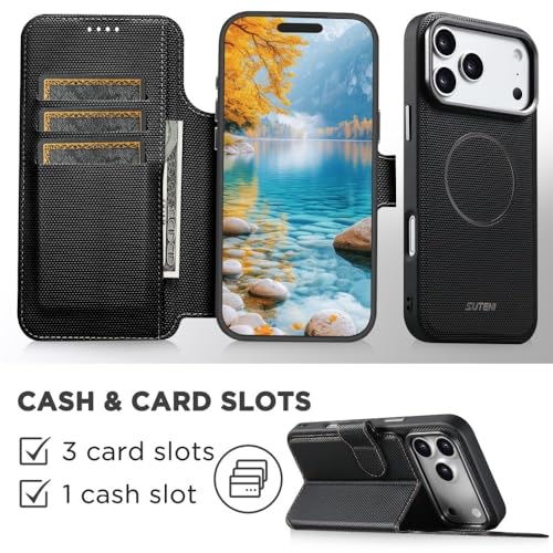 Étui iPhone 16 Pro en cuir noir idéal pour vos déplacements et réunions pro - 4