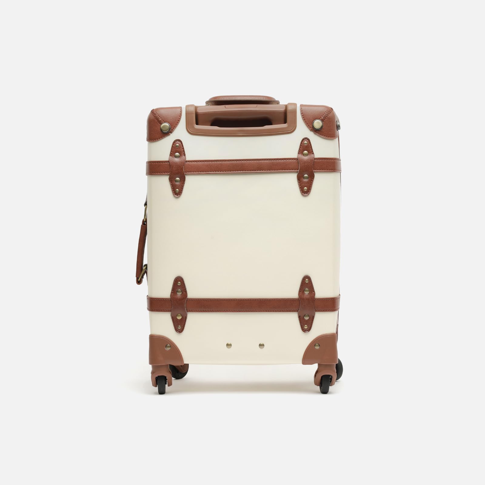MISAKO Valigia in tessuto da Viaggio Vintage Beige Unisex – Bagaglio elegante morbido semirigido di 55 X 35 X 21 cm di 4 ruote