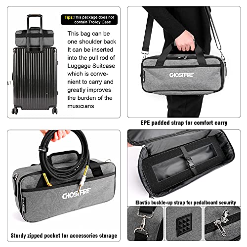 Ghost Fire Guitar Pedal Board Aluminum Alloy 1.08Lb Effect Pedalboard 13.7''X5.5''X1.9" With Carry Bag,V Series (V-Baby 1) #TOP5