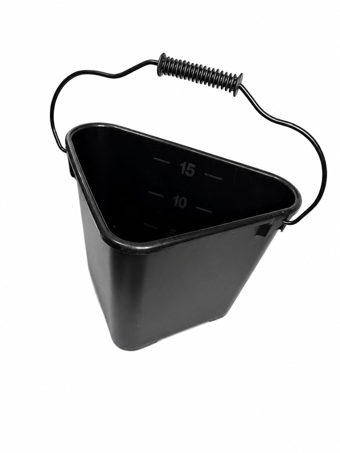 KEBA Trican Ergonomic Bucket 17L – Body-Hugging Triangular Design Reduces Strain and Makes Heavy Loads Easier to Carry, Easy-Pour Food-Safe Utility Tub, Made in Sweden (Black)