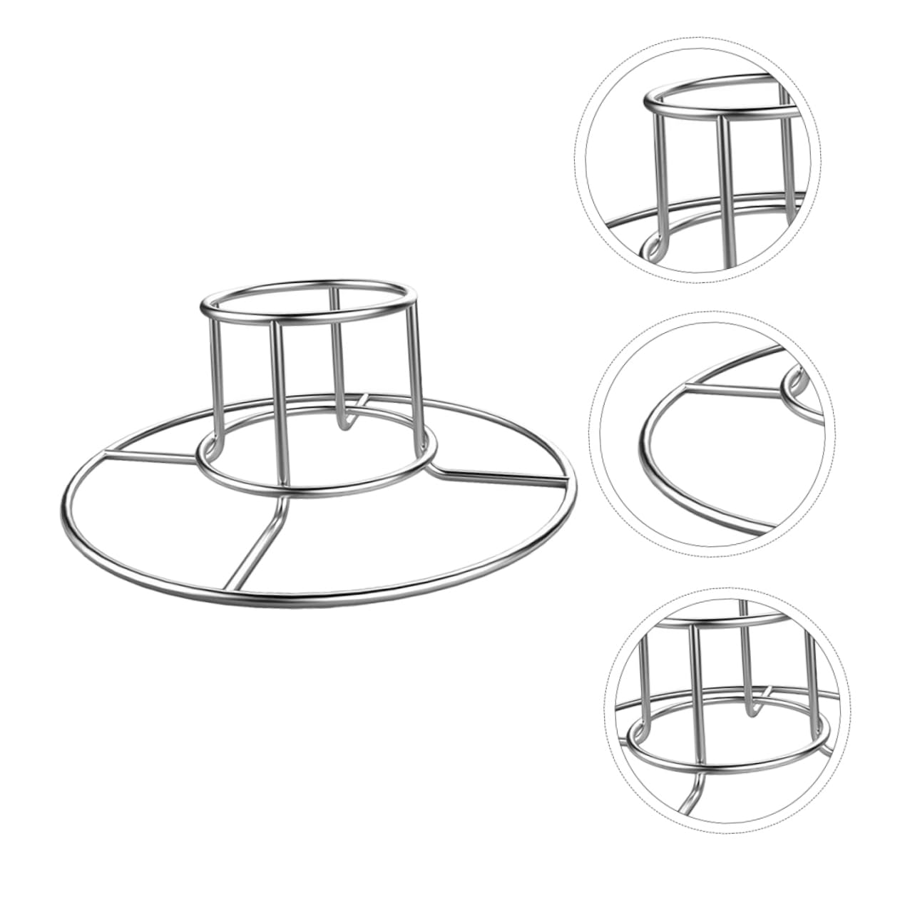 Toddmomy 2pezzi Acciaio Inox per Pollo Supporto Rotondo per Birra per Arrostire Pollo in Modo Uniforme Pratica per Barbecue e Cottura