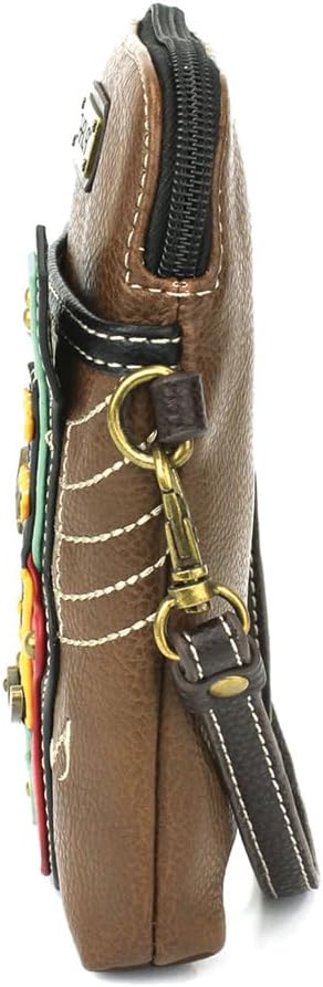 CHALA Arts Collection Cell Phone Crossbody Purse-Women PU Leather/Canvas Multicolor Handbag with Adjustable Strap