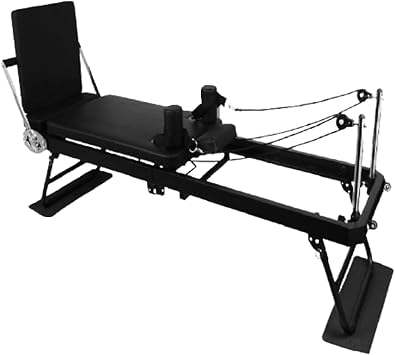 Reformer Pilates Machine Set, Foldable Pilates Machine Equipent for Home, Reformer Machine for Home Workout, 10 Stainless Steel Springs with Headrest, Square Box And Springboard