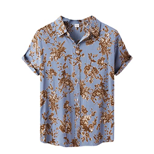 Chemise manches courtes homme motif floral pour rester frais et élégant en XL