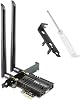 WiFi Card, Ubit Tri-Band 5400Mbps WiFi 6E 6GHz PCIe WiFi Card, BT 5.3, AX210 Wireless WLAN Adapter with MU-MIMO,OFDMA,Ultra-Low Latency, Supports Windows 1011 64bit