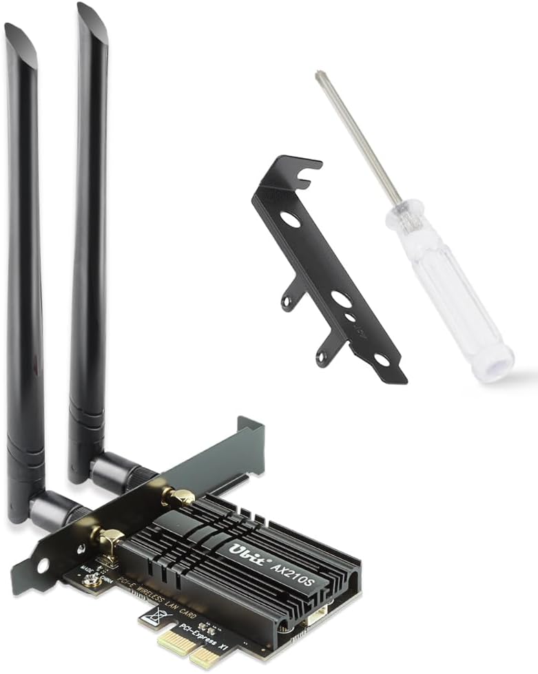 – WiFi Card, Ubit Tri-Band 5400Mbps WiFi 6E 6GHz PCIe WiFi Card, BT 5.3, AX210 Wireless WLAN Adapter with MU-MIMO,OFDMA,Ultra-Low Latency, Supports Windows 10/11 (64bit)