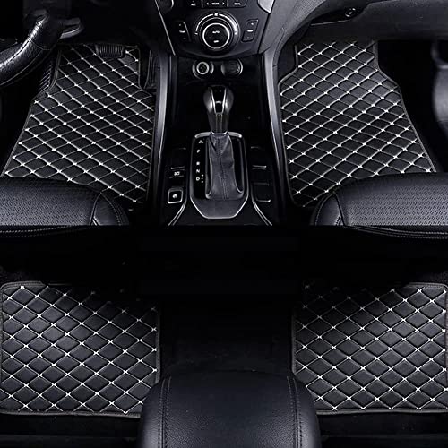 Voiture Tapis de Sol en Cuir pour BMW 2 Series F23 Cabriolet 2015 2016 2017 2018 2019 2020 2021, Tous Temps ImperméAble Moquette Couverture Tapis Sol AntidéRapant,A/Blackbeige