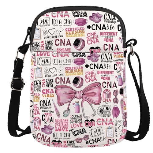 GJTIM CNA Gift Certified Nursing Assistant Gift CNA Week Gift Medical Graduation Appreciation Gift Crossbody Bag