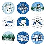 Winter Teacher Reward Stickers for Kids, Grading Stickers for Student Incentives - 1,080 Count