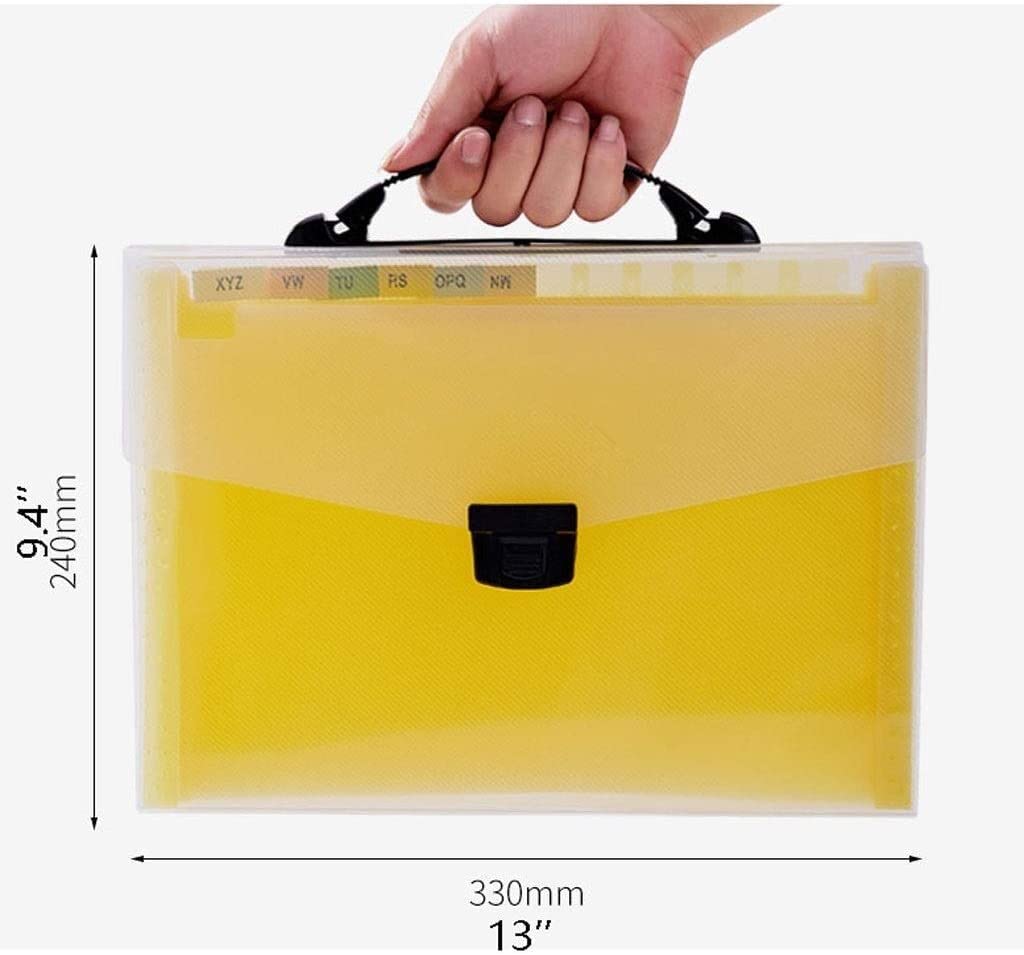 Aktenordner 3PC 13 Taschen-Griff Tragbare Erweiterbare Mehrfarbige A4-Akkordeon-Dateimanager-Geschäftsbüro-Studentengeschenke Mappe Organizer(E)