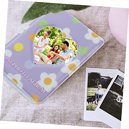 HOMSFOU 2 Peças Álbum De Fotos Cartões De Fotos Porta-Álbum Pequenos Cartões De Fotos Álbum Mini Álb