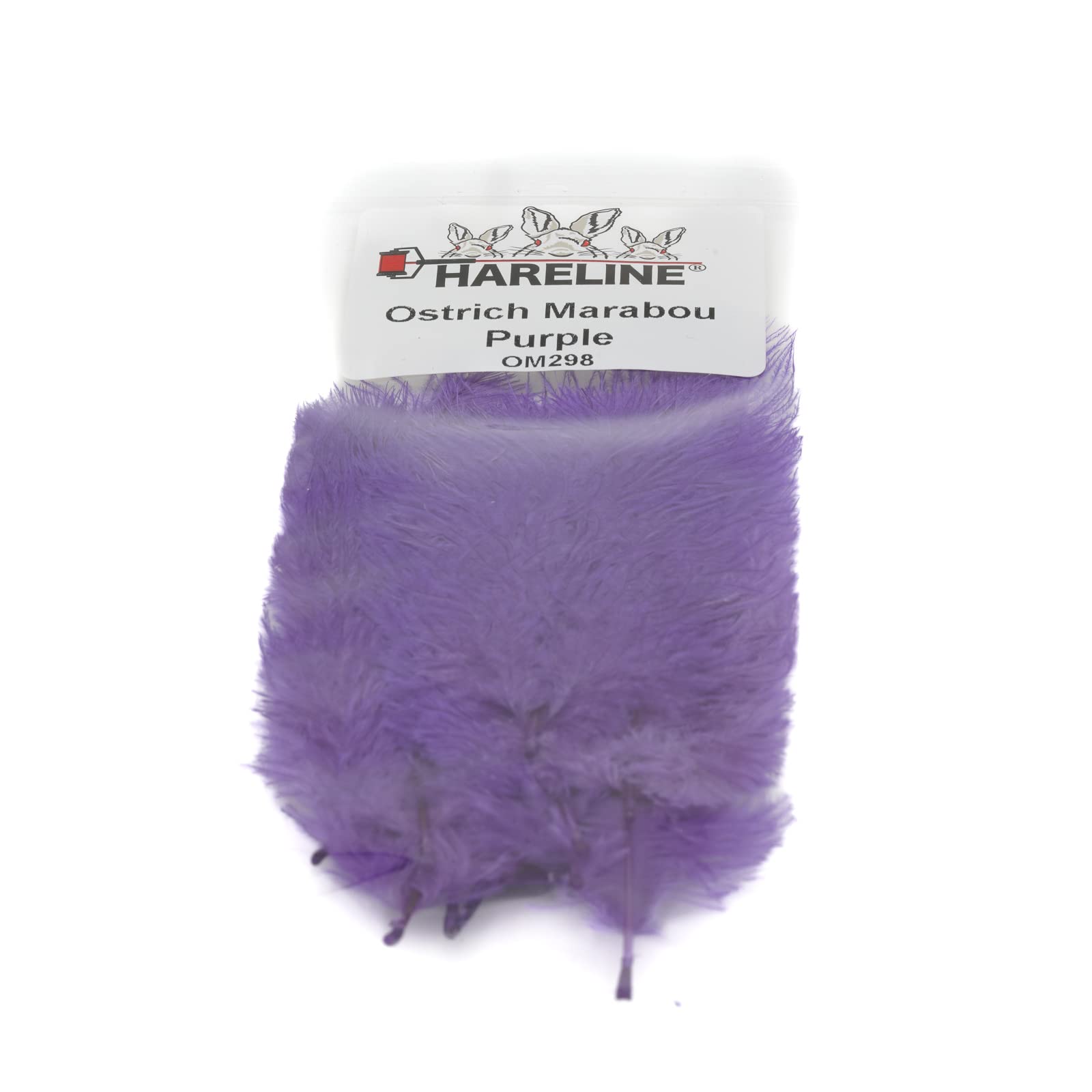 Hareline Fly Tying Ostrich Marabou Feathers for Streamers, Nymphs, and Tails (Purple)