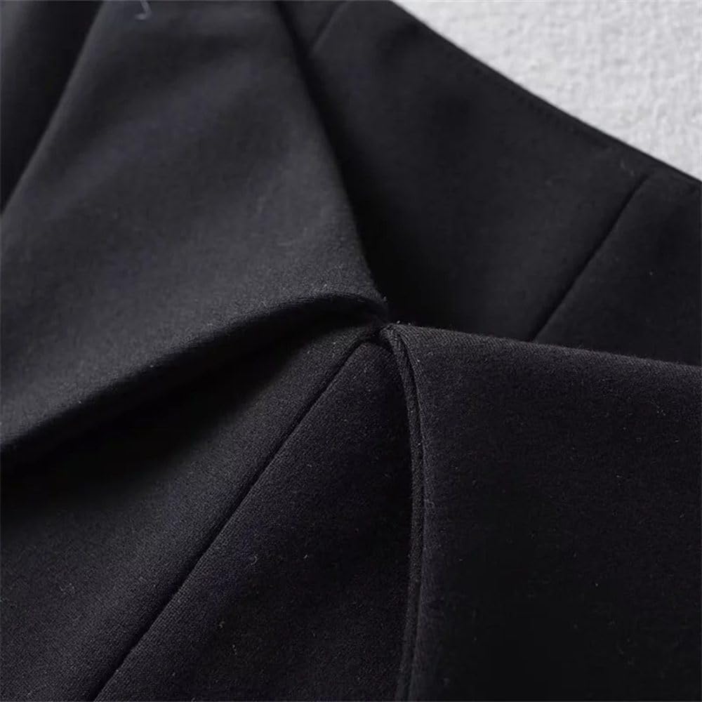 SWEPER Jupe Courte Femme - Automne Femmes Fente Jupe Asymétrique Mouche Côté Fermeture Éclair Conception Noir Une Ligne Mini-Jupe Femme Sexy Skort