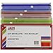 JAM PAPER Plastic Envelopes with Zip Closure - #10 Booklet Wallet - 5 1/4 x 10 - Assorted Colors - 6/Pack