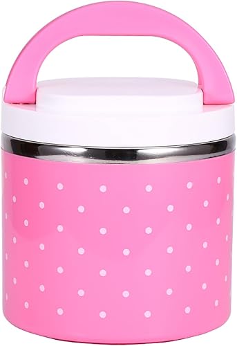 Aramox Caja de almuerzo térmica térmica de 1 capa de aislamiento de acero inoxidable Contenedor de comida Contenedor caliente Bento Fiambrera