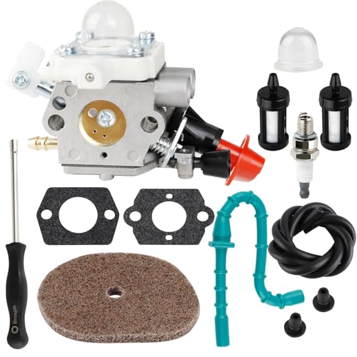 SIMPERAC FS 56RC Carburetor for Stihl FS70R FS40C FS50C FS56 KM56RC FS56RC Weed Eater Parts FS56C FS56R FS70RC FS70C FC56 HL56K C1M-S267A Plastic Throttle Cable Carburetor FS56RC Tune up Kit