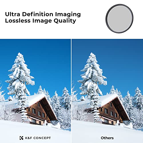 K&F Concept 82mm Circular Polarizers Filter Polarizing Filter 28 Multi-Layer Coated Super Slim High Definition CPL Lens Filter (Nano-X Series)