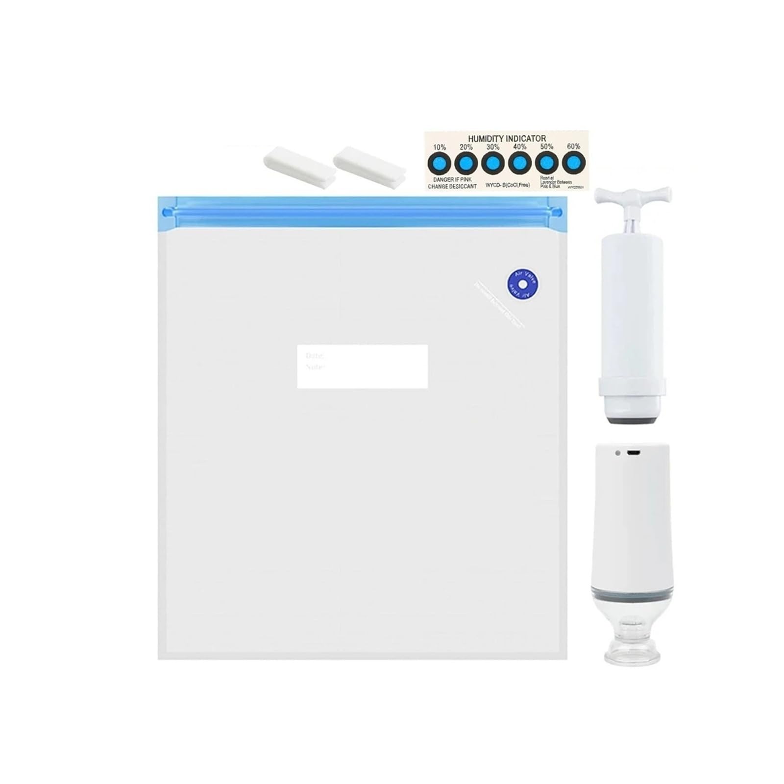 ChuFort 3D-Filament-Vakuum-Aufbewahrungsbeutel, feuchtigkeitsbeständiger Trockenbeutel, PLA, ABS, PETG | 10 Bag 1 USB Pump