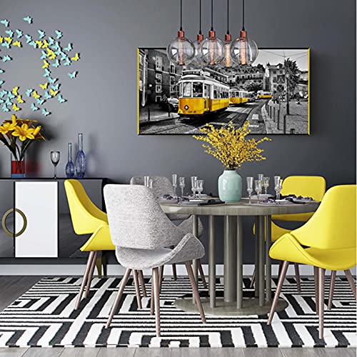 Toile de paysage urbain nostalgique d art abstrait impression haut de gamme