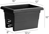 Vista 3 de Root & Vessel Jardinera Countryside Rail, Negro, 16