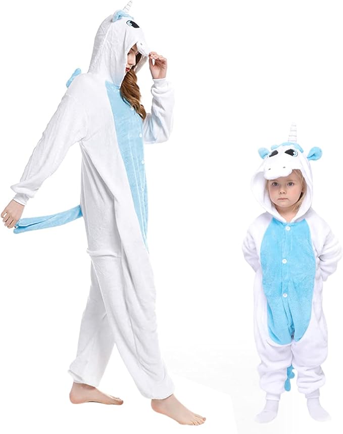 Irypulse Pijamas Animal Niños Niñas Franela Novedad Dibujos Animados con Capucha Ropa de Dormir Cosplay Lindo Unisex Calentito