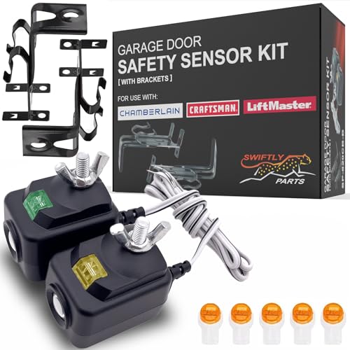 Garage Door Sensor Replacement for LiftMaster Chamberlain Craftsman, Replaces 41A5034, 820CB, G801CB-P, 801CB, 41A5266-1, 041-0136, Safety Sensor Kit with Brackets