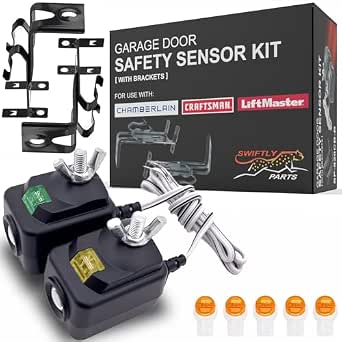 Garage Door Sensor Replacement for LiftMaster Chamberlain Craftsman, Replaces 41A5034, 820CB, G801CB-P, 801CB, 41A5266-1, 041-0136, Safety Sensor Kit with Brackets