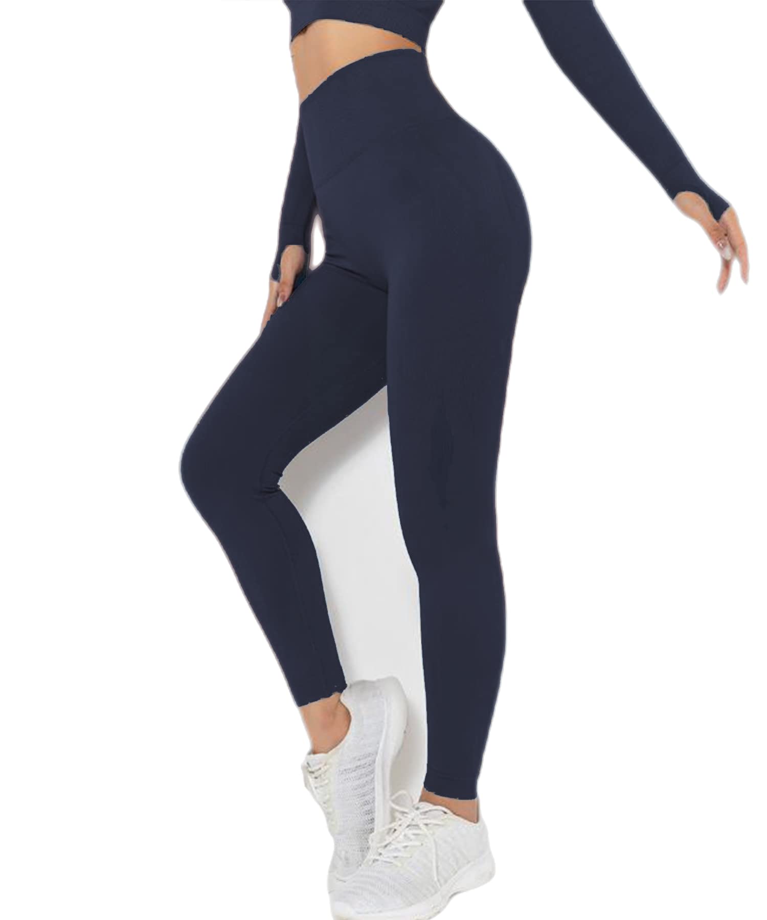 Merlvida Leggins Sportivi Donna Vita Alta Leggings Push Up Pantaloni Palestra Controllo della Pancia Anticellulite Pantacollant Opaco Elastici Tuta Collant Abbigliamento Sportivo Donna Yoga Fitness