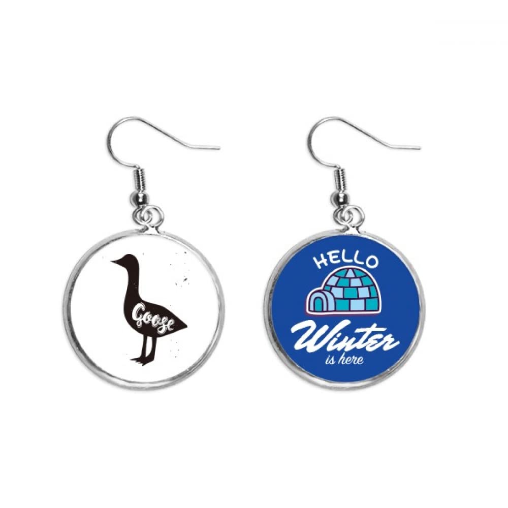 Pendientes de ganso blanco y negro, el regalo de joyería de gota perfecto 5
