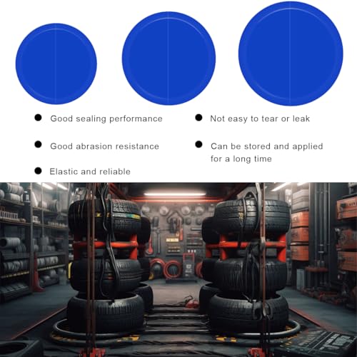 Image of 90PCS Tire Repair Patch, 32mm 42mm 58mm Natural Rubber Tyre Puncture Repair Patch Kit, Automotive Round Tubeless Patches Fast Repair Tool for Car Truck Bike Inner Tire