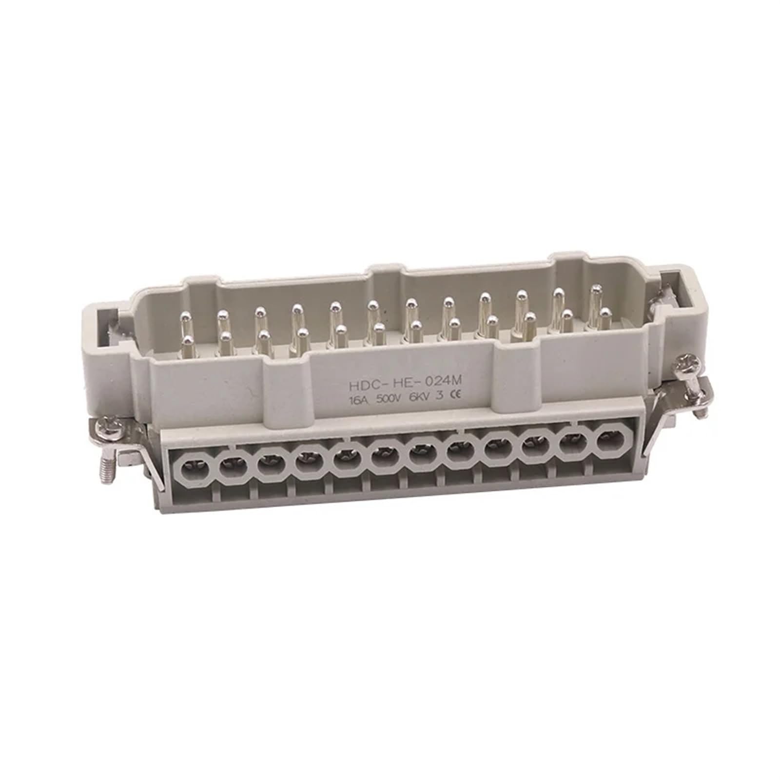 HDC-HE-32-poliger Industrie-Steckverbinder – Wasserdicht, Schraubcrimp, Harting-kompatibel (24-polige Seitenlinie)