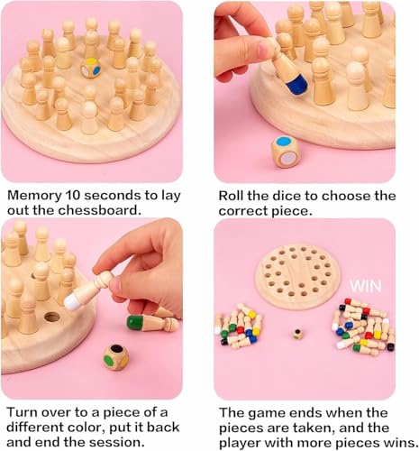 Image of Memory Chess Game, Memory Game for Kids, Board Games Toys for Boys and Girls Fun Adults at Home Games for Boys 7-14 Years funzone Puzzle Game for Kid 7 to 10 Years