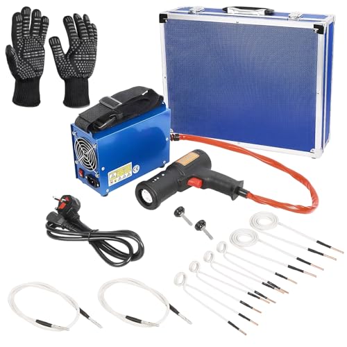 Magnetic Induction Heater 1.5KW Induction Heater Kit Heat Induction Tool with 8 Coils Kit Flameless Heating Tool for Car and Truck with Sturdy Storage Case and Operating Instructions
