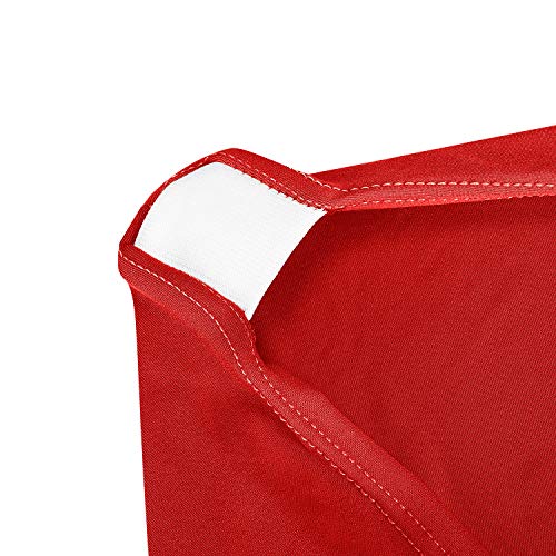 Image of Peomeise 4FT Spandex Table Cover Rectangular Stretch Spandex Tablecloth (Red,4FT)
